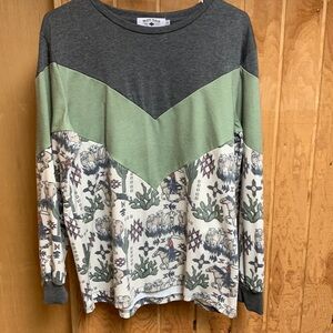 Crazy train cowboy T shirt